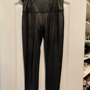 Spanx faux leather leggings size XL.